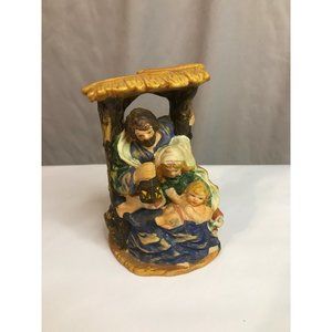 Ceramic Figurine of Mary Joseph and Baby Jesus Christmas